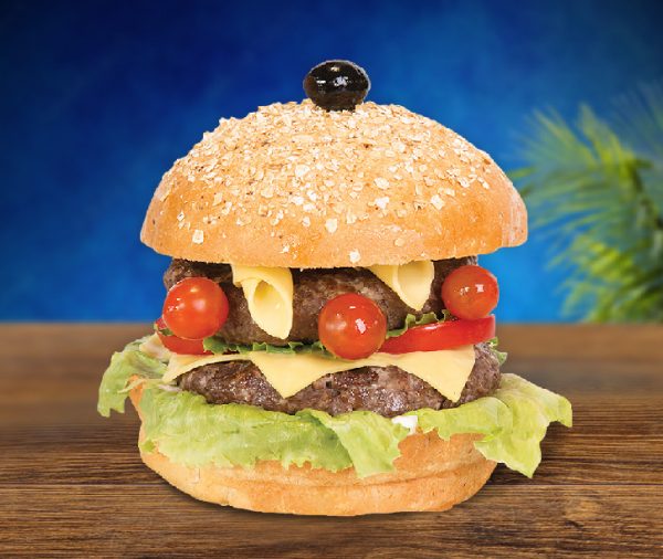 Double Burger With Cheese Sandwich